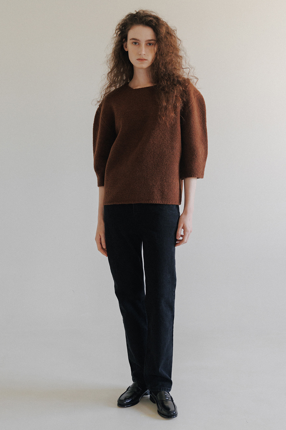 CHAGALL BOUCLE KNIT (BROWN)