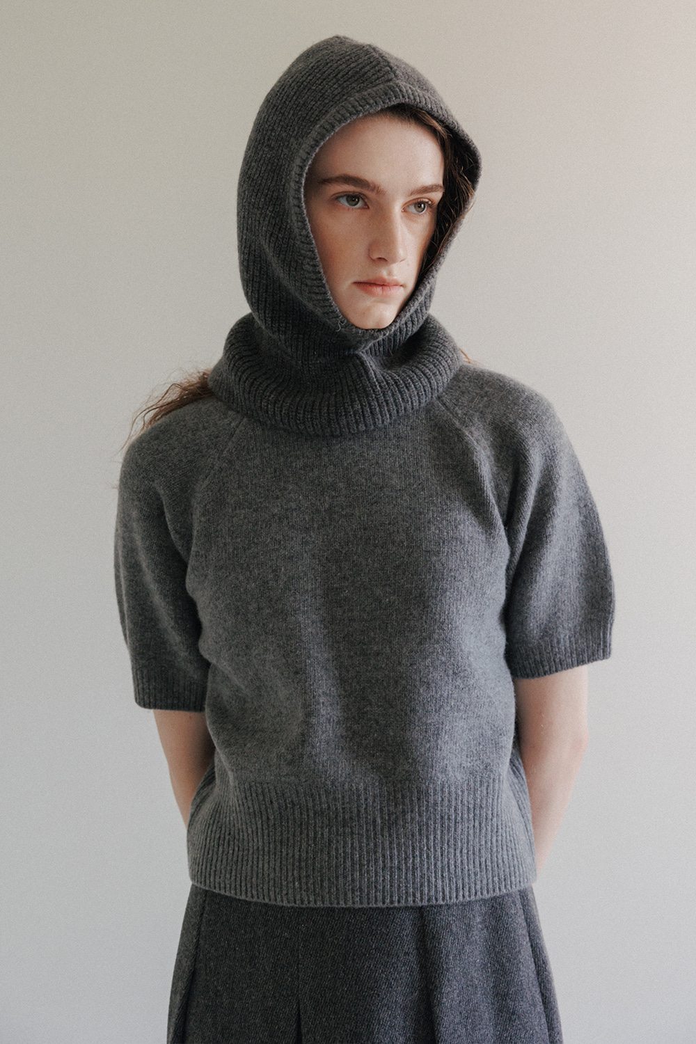 Cashmere Blended Balaclava (D/Gray)